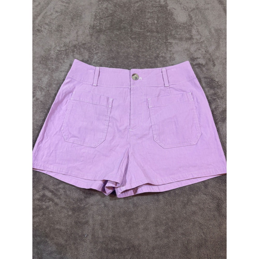 NWT Anthropologie Maeve The Colette Shorts Lilac Purple Linen Blend Size 29